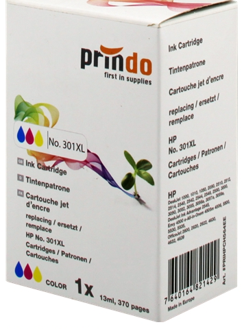 Prindo Cartucho de tinta color PRIHPCH564EE alternativa para HP CH564EE 301XL