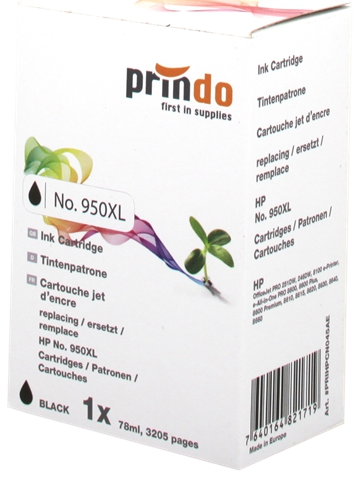 Prindo Cartucho de tinta negro PRIHPCN045AE alternativa para HP CN045AE 950XL