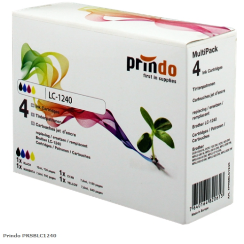 Prindo Multipack PRSBLC1240 alternativa para Brother LC1240