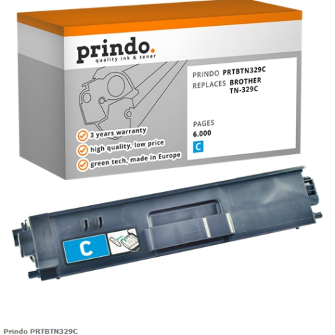 Prindo Tóner cían PRTBTN329C Compatible con Brother TN-329C