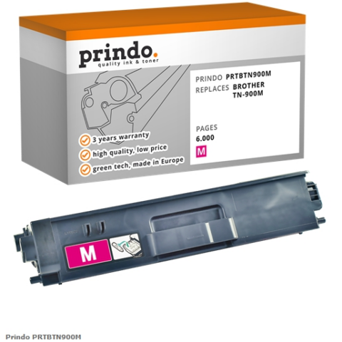 Prindo Tóner magenta PRTBTN900M Compatible con Brother TN-900M