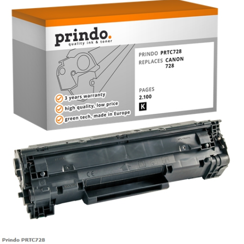 Prindo Tóner negro PRTC728 alternativa para Canon 728 (3500B002)