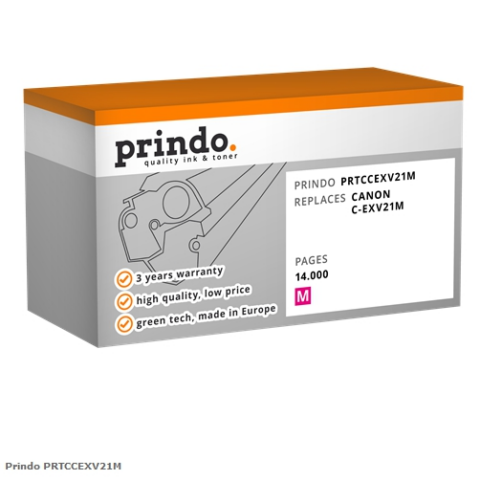 Prindo Tóner magenta PRTCCEXV21M alternativa para Canon C-EXV21m