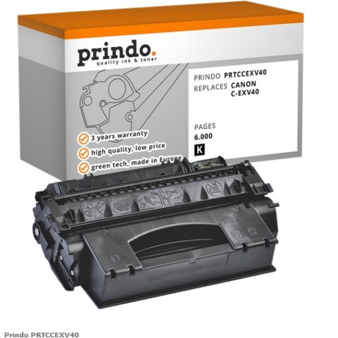 Prindo Tóner negro PRTCCEXV40 alternativa para Canon C-EXV40 (3480B006)