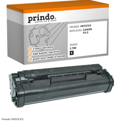 Prindo Tóner negro PRTCFX3 alternativa para Canon FX-3