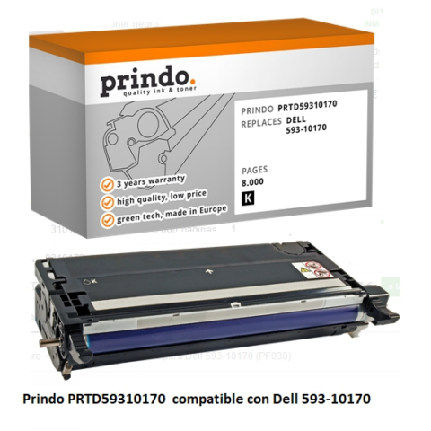 Prindo Tóner negro PRTD59310170 alternativa para Dell 593-10170