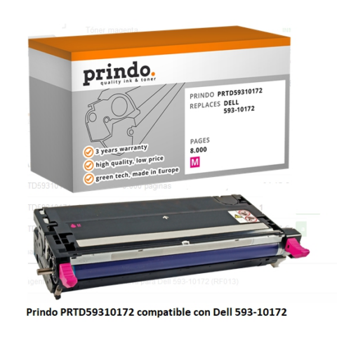 Prindo Tóner magenta PRTD59310172 alternativa para Dell 593-10172