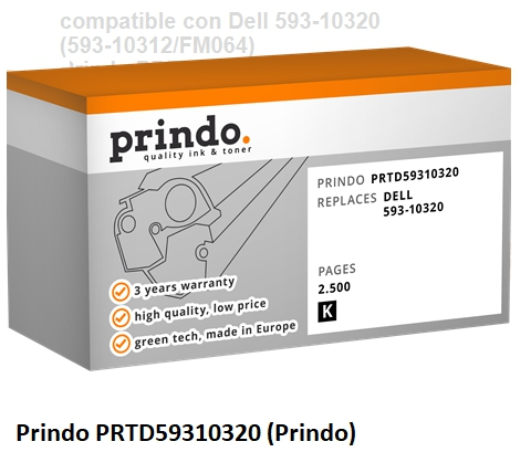 Prindo Tóner negro PRTD59310320 alternativa para Dell 593-10320