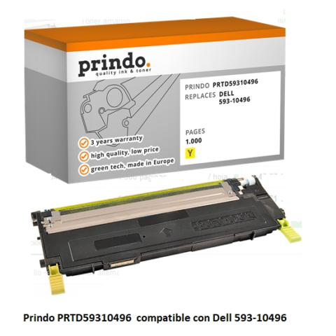 Prindo Tóner amarillo PRTD59310496 alternativa para Dell 593-10496 F479K