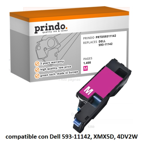 Prindo Tóner magenta PRTD59311142 alternativa para Dell 593-11142