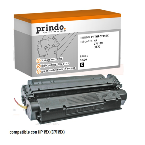 Prindo Tóner negro PRTHPC7115X alternativa para HP C7115X