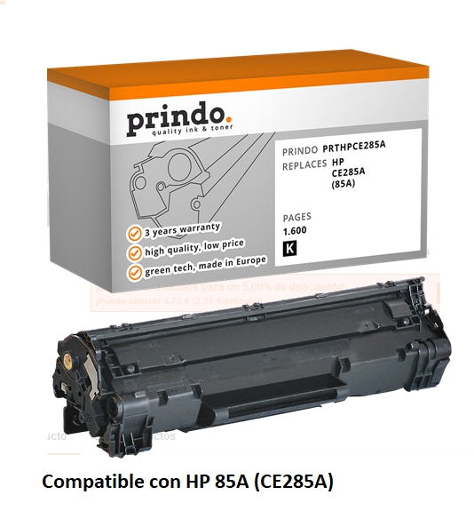 Prindo Tóner negro PRTHPCE285A Compatible con HP CE285A
