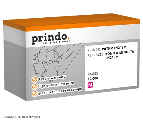 Prindo Tóner magenta PRTKMTN213M Compatible con Konica Minolta TN213M