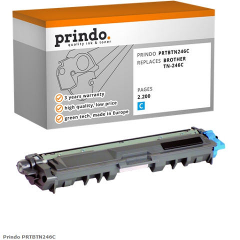 Prindo Tóner cian PRTBTN246C Compatible con Brother TN-246C