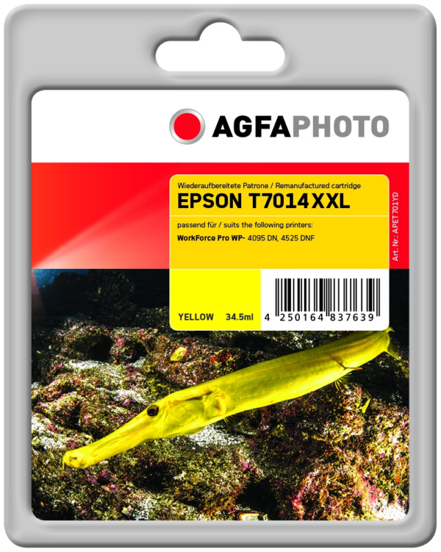 Agfa Photo Cartucho de tinta amarillo APET701YD Compatible epson T7014xxl