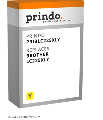Prindo Cartucho de tinta amarillo PRIBLC225XLY alternativa para Brother LC-225XLY