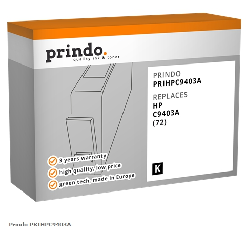 Prindo Cartucho de tinta Negro (mate) PRIHPC9403A Compatible con HP C9403A (72)