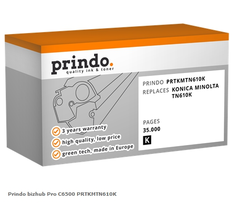 Prindo Tóner negro PRTKMTN610K Compatible con Konica Minolta TN610K A04P150