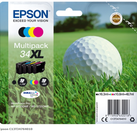 Epson Multipack negro / cian / magenta / amarillo C13T34764010 34XL