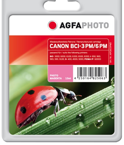 Agfa Photo Cartucho de tinta magenta (foto) APCBCI3PMD Compatible con Canon BCI-6pm (4710A002)