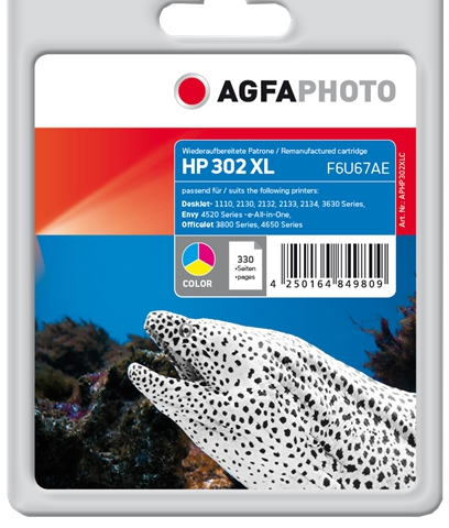 Agfa Photo Cartucho de tinta varios colores APHP302XLC Compatible hp302xlc