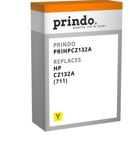 Prindo Cartucho de tinta amarillo PRIHPCZ132A Compatible con HP 711 (CZ132A)
