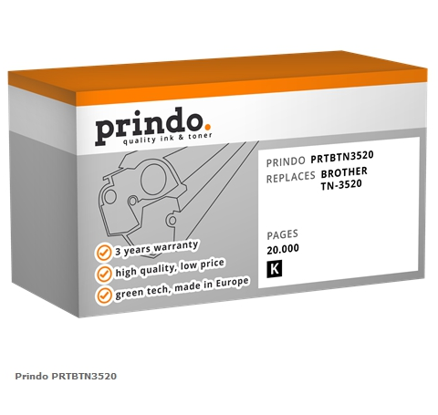 Prindo Tóner negro PRTBTN3520 Compatible con Brother TN-3520