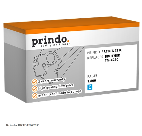 Prindo Tóner cian PRTBTN421C Compatible con Brother TN-421C