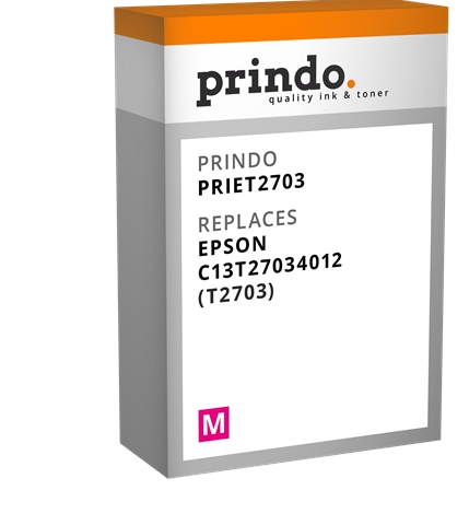 Prindo Cartucho de tinta magenta PRIET2703 Compatible con Epson T2703 (C13T27034012)