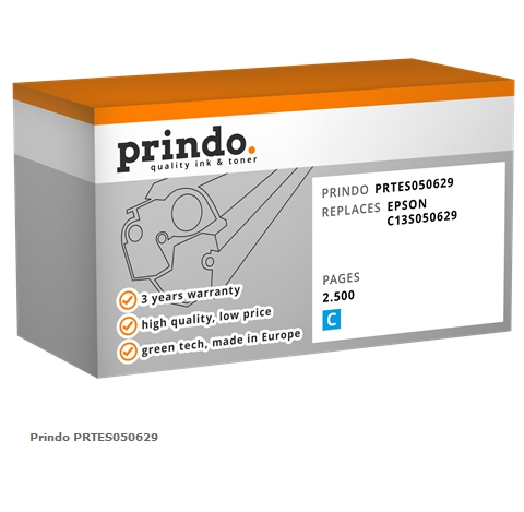 Prindo Tóner cian PRTES050629 Compatible con Epson 0629 (C13S050629)