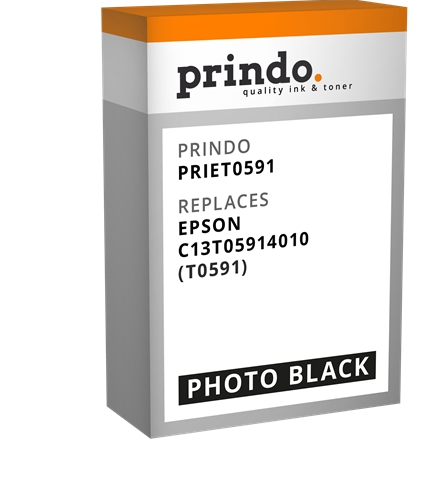 Prindo Cartucho de tinta schwarz (foto) PRIET0591 Compatible con Epson T0591 (C13T05914010)