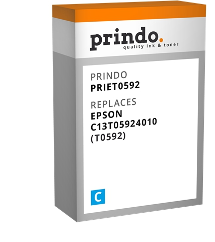 Prindo Cartucho de tinta cian PRIET0592 Compatible con Epson T0592 (C13T05924010)