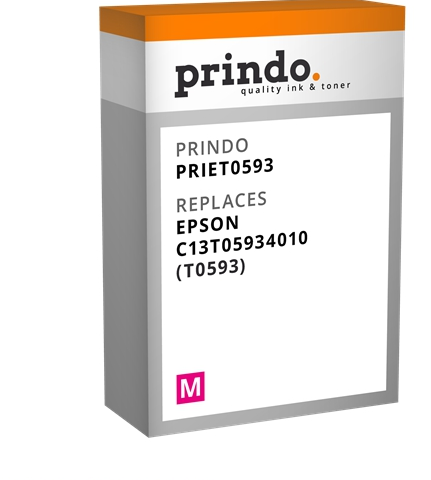 Prindo Cartucho de tinta magenta PRIET0593 Compatible con Epson T0593 (C13T05934010)