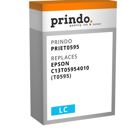 Prindo Cartucho de tinta Cian (claro) PRIET0595 Compatible con Epson T0595 (C13T05954010)