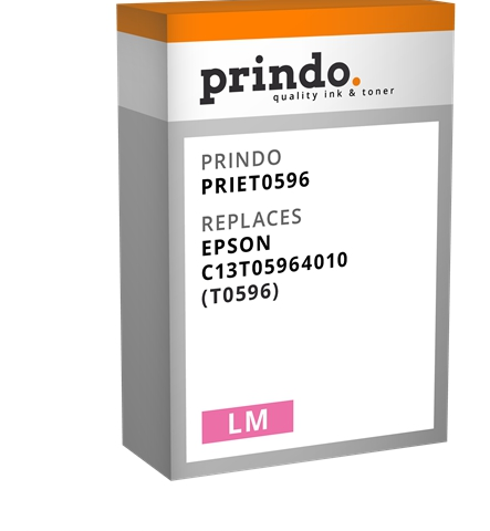 Prindo Cartucho de tinta Magenta (claro) PRIET0596 Compatible con Epson T0596 (C13T05964010)