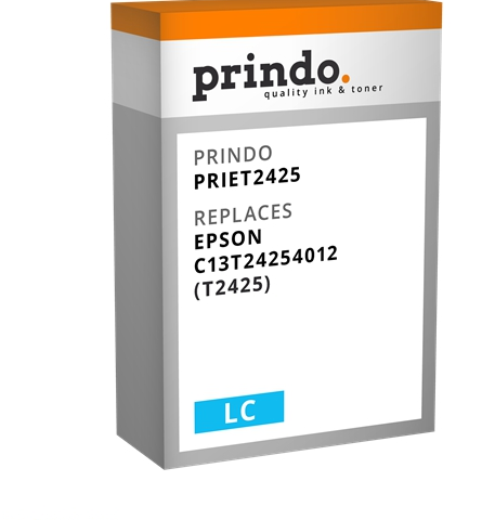 Prindo Cartucho de tinta Cian (claro) PRIET2425 Compatible con Epson T2425 (C13T24254012)