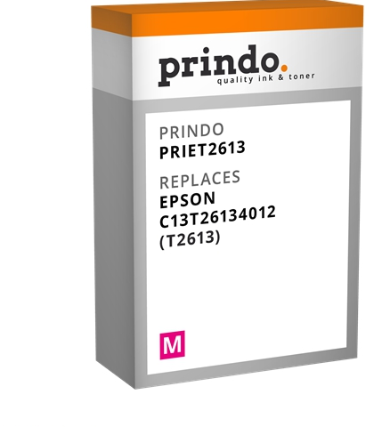 Prindo Cartucho de tinta magenta PRIET2613 Compatible con Epson T2613 (C13T26134012)