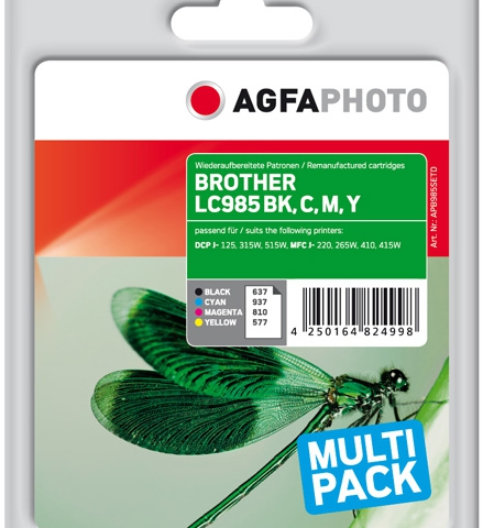 Agfa Photo Multipack bk c m y APB985SETD Compatible LC985