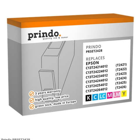 Prindo Multipack PRSET2428 Compatible con Epson T2428 (C13T24284011)