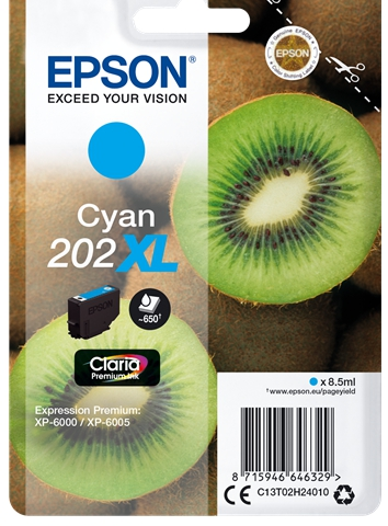 Epson Cartucho de tinta cian C13T02H24010 202XL