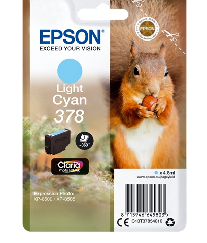 Epson Cartucho de tinta Cian (claro) C13T37854010 378