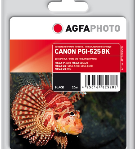 Agfa Photo Cartucho de tinta negro APCPGI525BD Compatible canon PGI-525Pgbk