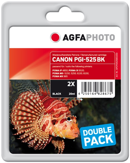 Agfa Photo Value Pack negro APCPGI525BDUOD Compatible canon 2x PGI-525PGBK
