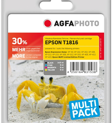 Agfa Photo Multipack bk c m y APET181SETD T1816 C13T18164010