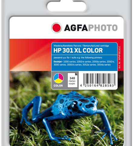 Agfa Photo Cartucho de tinta color APHP301XLC Alternativo a 301 XL CH564EE