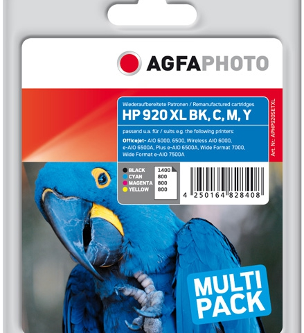 Agfa Photo Multipack bk c m y APHP920SETXL Agfa Photo 920bk XL + 920c XL + 920m XL + 920y XL (C2N92AE)