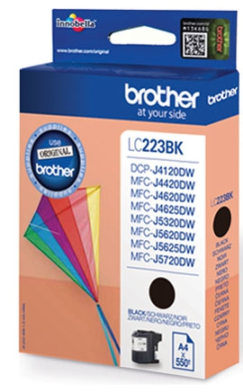 Brother Cartucho de tinta negro LC223BK LC-223 550 Páginas. 11.8ml