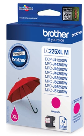 Brother Cartucho de tinta magenta LC225XLM LC-225 1200 Páginas. 11.8ml