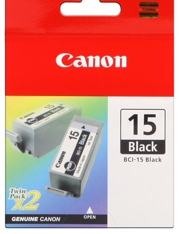Canon Cartucho de tinta negro BCI-15bk 8190A002 pack de dos unidades