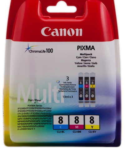 Canon Multipack c/m/y CLI-8multi 0621B029 CLI-8c + CLI-8m + CLI-8y á 13,0ml